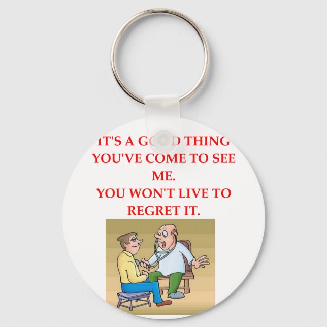 doctor joke key ring (Front)