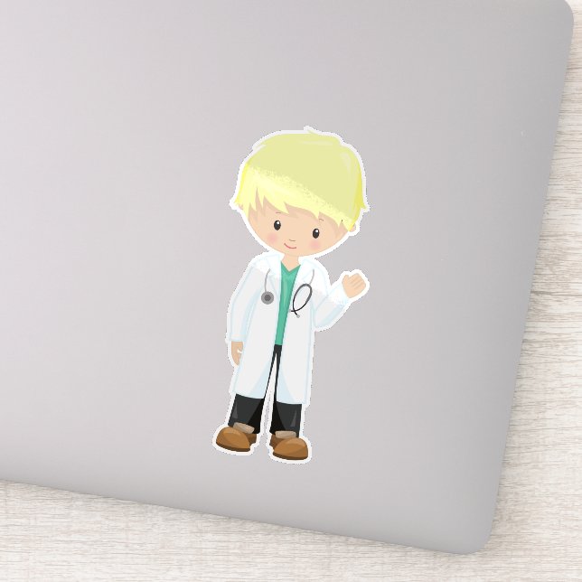Doctor, Lab Coat, Medicine, Cute Boy, Blonde Hair (Detail)