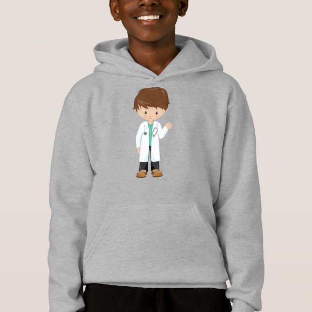 Doctor, Lab Coat, Medicine, Cute Boy, Brown Hair (Front)