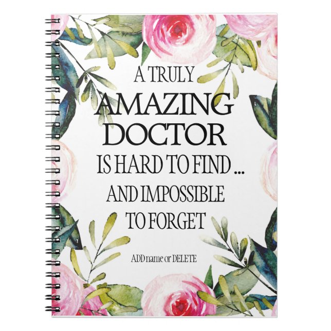 Doctor Leaving Gift Thank you Goodbye Appreciation Notebook (Front)