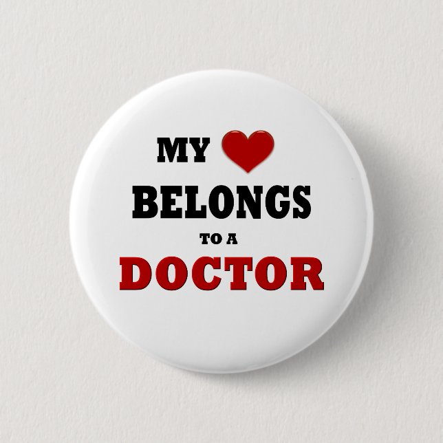 Doctor Love 6 Cm Round Badge (Front)