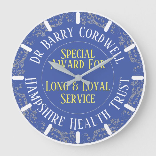 Doctor Loyal Service Award Large Clock (Front)