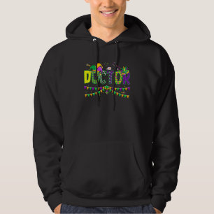 Doctor   Mardi Gras Carnival Party Jester Mask Hoodie