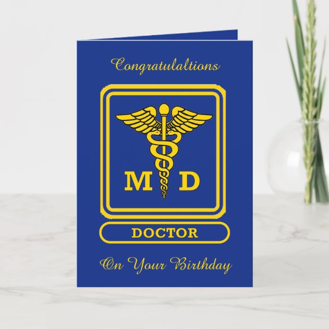 Doctor MD Custom Birthday Card (Front)