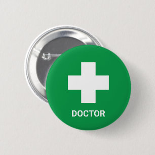 Doctor MEDIC & First Aid, Cross, Ambulance,  6 Cm Round Badge