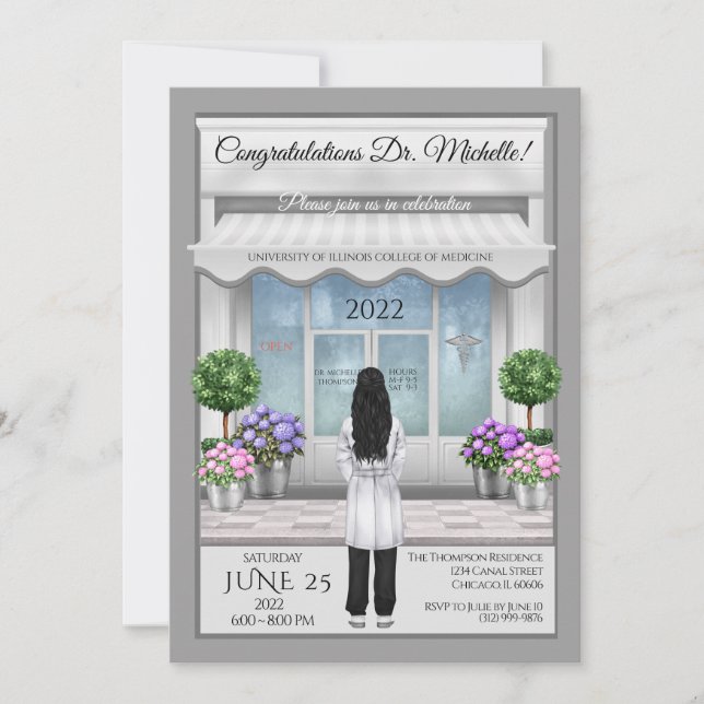 Doctor Medical Graduation Invitation (Front)
