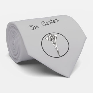 Doctor Medical Hospital Medicine With Name Tie