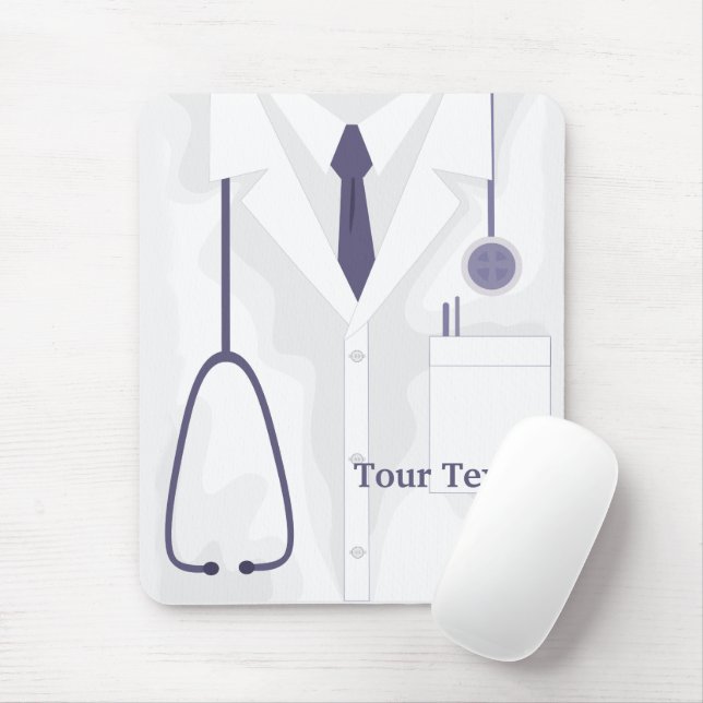 Doctor Medical Lab Coat Custom  Mouse Mat (With Mouse)