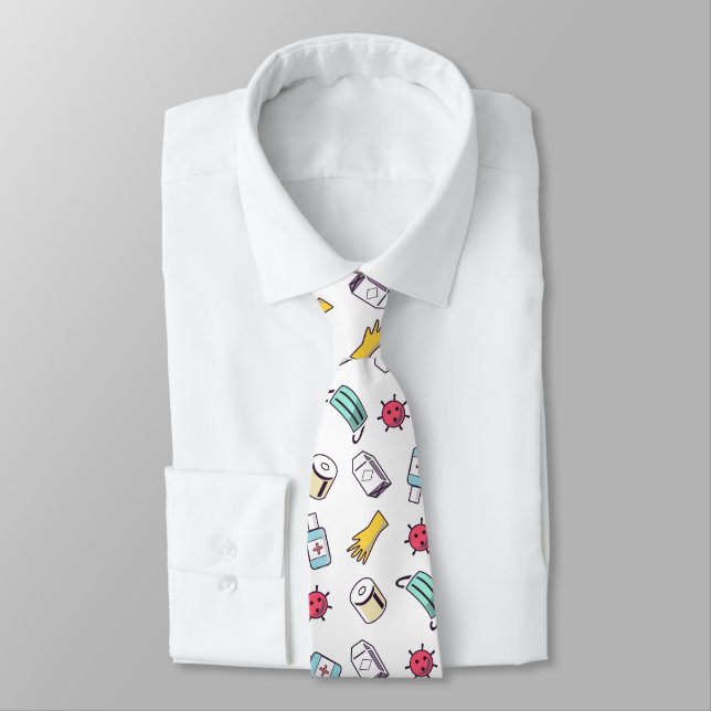 DOCTOR MEDICAL PATTERN TIE (Tied)