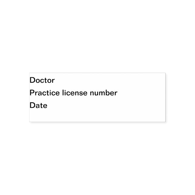 Doctor/Medical Practitioner Stamp (Design)