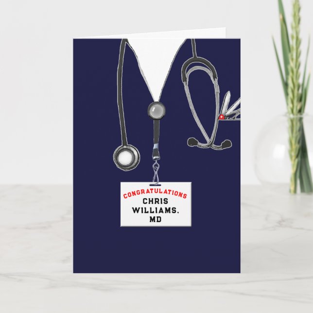 Doctor Medical School Graduation Card (Front)