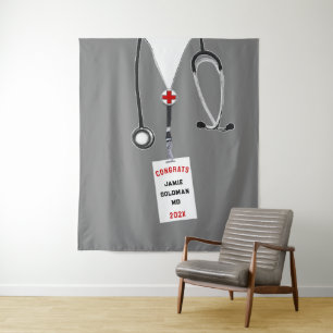 Doctor Medical School Graduation Congrats Tapestry