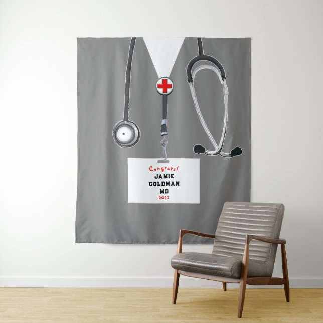 Doctor Medical School Graduation Congrats Tapestry (In Situ)