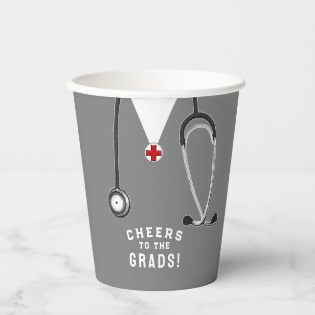 Doctor Medical School Graduation Paper Cups (Front)