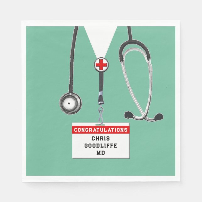 Doctor Medical School Graduation Party Napki Napkin (Front)