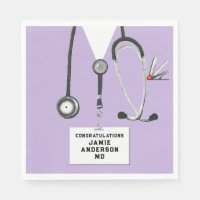 Doctor Medical School Graduation Party Napkins