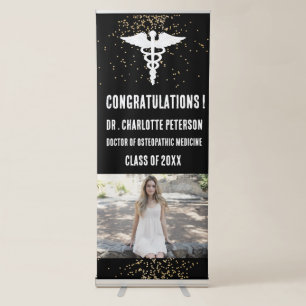 Doctor Medical School Graduation Photo Retractable Banner