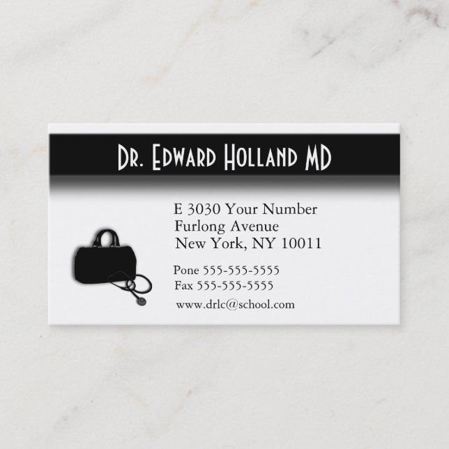 Doctor / Medical with Appointment Area on Back Card (Front)