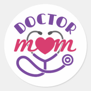 Doctor Mum Classic Round Sticker