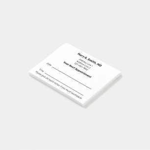 Doctor Name Bold Your Next Appointment Reminder Post-it Notes
