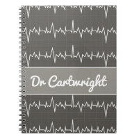 Doctor name custom ECG EKG medical heart gift