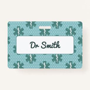 Doctor name custom physician symbol medical gift ID badge