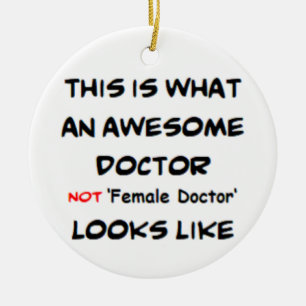 doctor not female doctor, awesome ceramic tree decoration