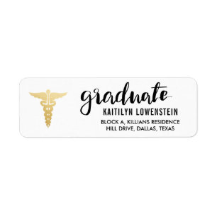 Doctor Nurse Graduate Gold Symbol Script
