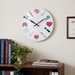 Doctor/Nurse Healthcare Anatomy - Medical Marvel Large Clock