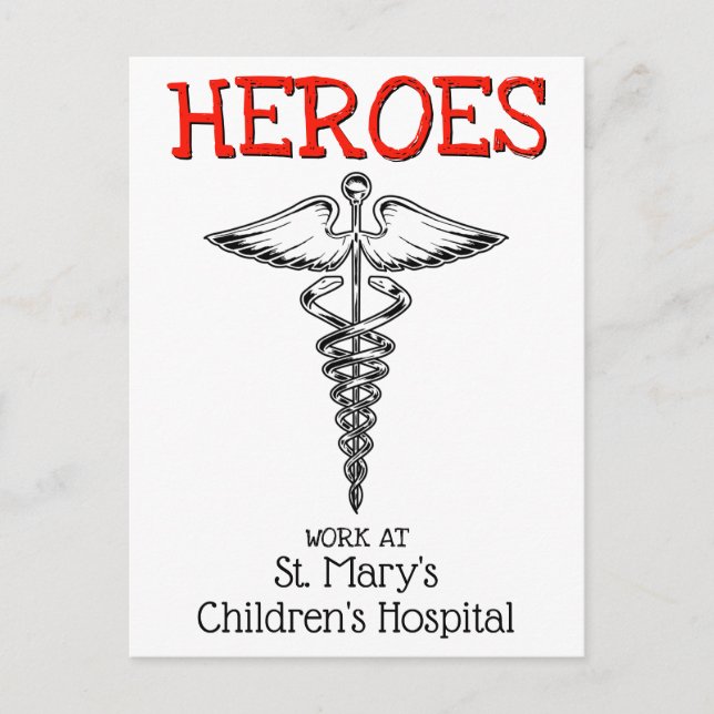 Doctor Nurse Medical Hospital Nursing Thank You Postcard (Front)