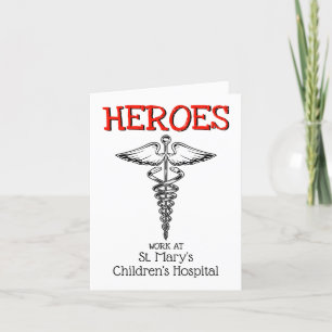 Doctor Nurse Medical Hosptial Nursing Health Care Thank You Card