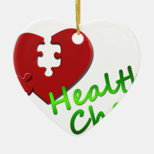 Doctor Nurse Medical Office Business Peace Love Ceramic Tree Decoration