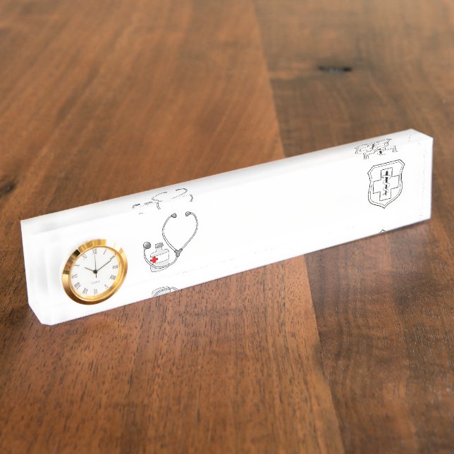 Doctor Nurse Medical Office Home Art Nameplate (Side)