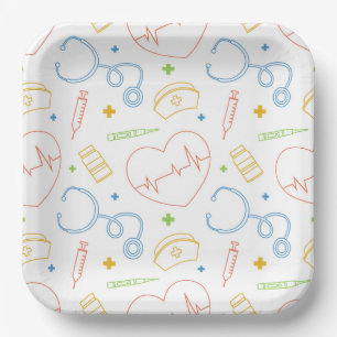 Doctor & Nurse Paper Plates, Medical Party Plate