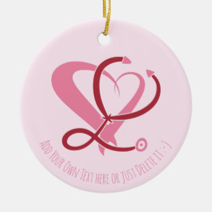 Doctor, nurse, paramedic, emergency gift template ceramic tree decoration