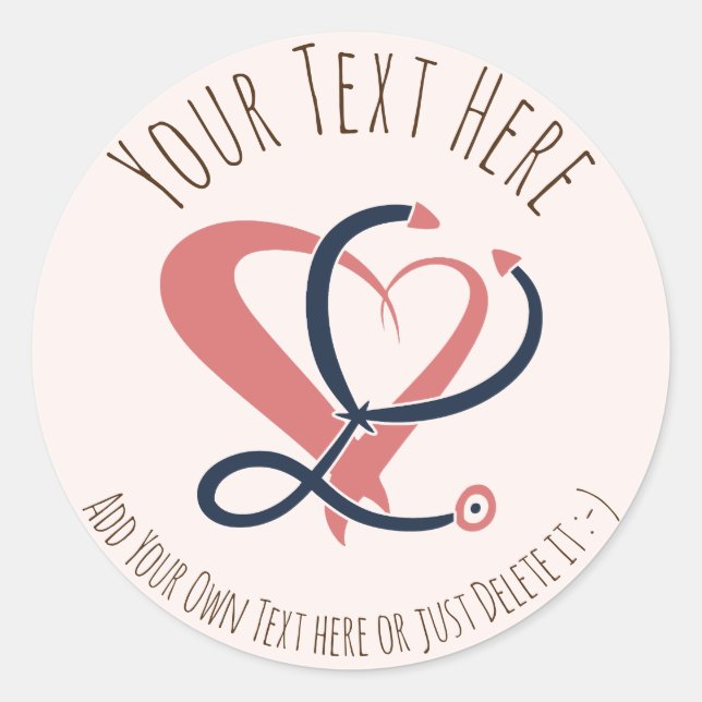 Doctor, nurse, paramedic, emergency gift template classic round sticker (Front)