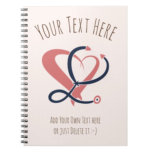 Doctor, nurse, paramedic, emergency gift template notebook (Front)
