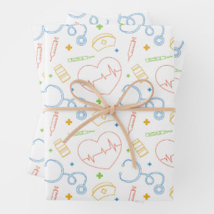 Doctor Nurse Wrapping Paper Sheet