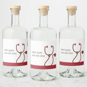 Doctor , Nursing, Medical, hospital Liquor Bottle Label