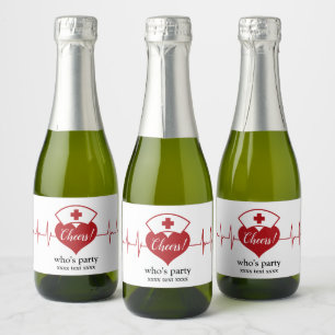 Doctor , Nursing, Medical, hospital Sparkling Wine Label