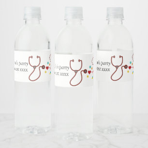 Doctor , Nursing, Medical, hospital Water Bottle Label
