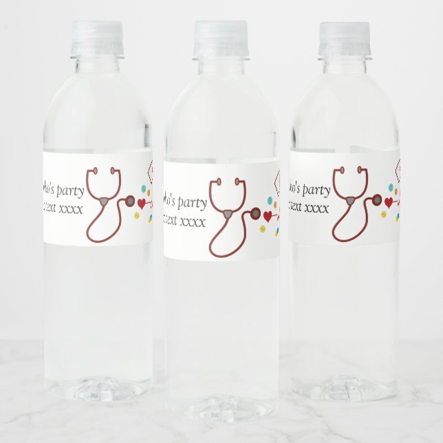 Doctor , Nursing, Medical, hospital Water Bottle Label (Bottles)