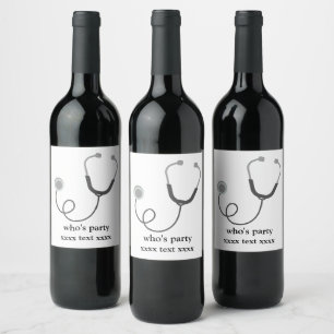 Doctor , Nursing, Medical, hospital Wine Label