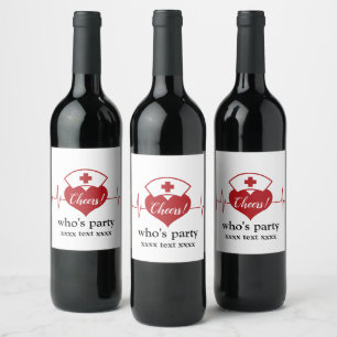 Doctor , Nursing, Medical, hospital Wine Label
