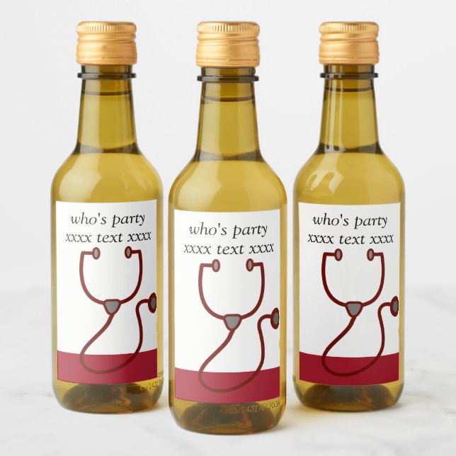 Doctor , Nursing, Medical, hospital Wine Label (Bottles)