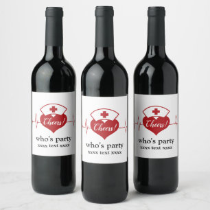 Doctor , Nursing, Medical, hospital Wine Label