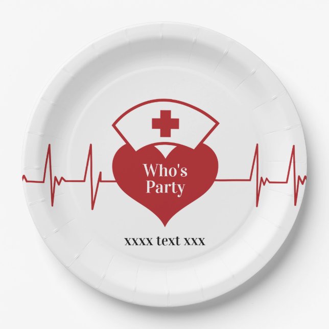 Doctor , Nursing, Medical Paper Plate (Front)