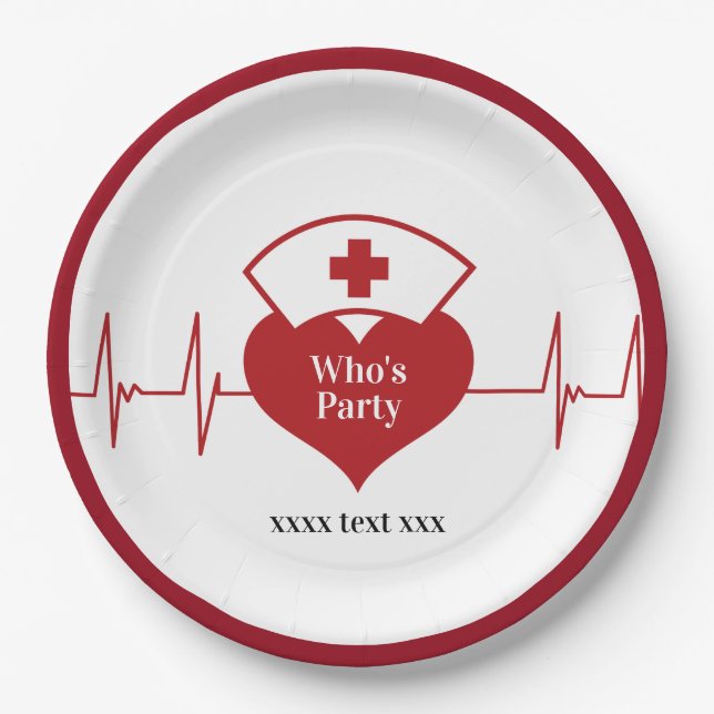 Doctor , Nursing, Medical Paper Plate (Front)