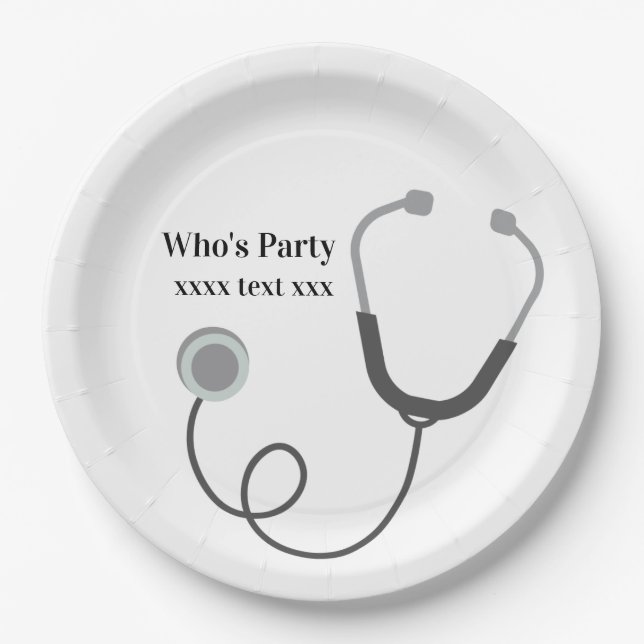 Doctor , Nursing, Medical Paper Plate (Front)