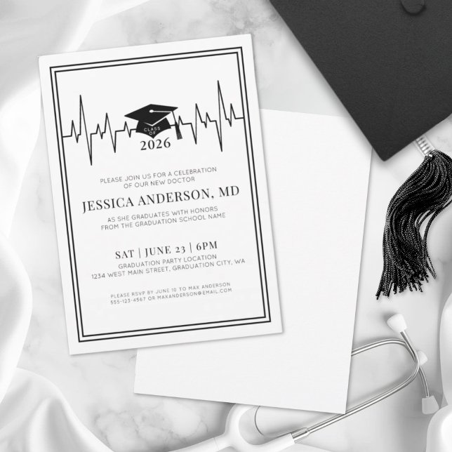 Doctor Nursing Medical School Graduation Party Invitation (Doctor Nursing Medical School Graduation Party Invitation)